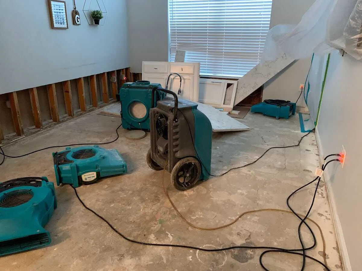 Dehumidifier in flood-cut room for Water Extraction & Removal in Brighton